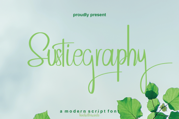 Sustiegraphy: A Refined Script Font